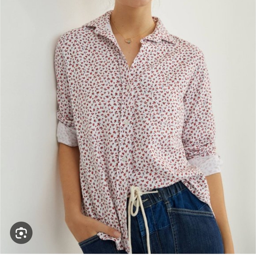 Frank & Eileen Grayson The Hero Flannel Button Down Floral Size 1 Extra Small